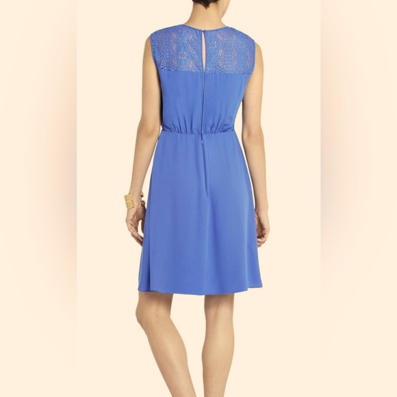 BCBGMaxAzria Blue Trina Lace Blocked Dress. Women’s Size Small. NWOTS - Picture 3 of 6